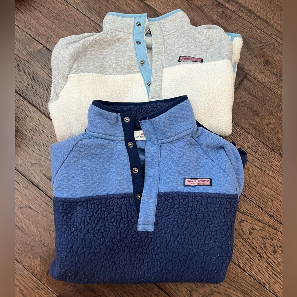 Vineyard Vines Sherpa Shep Shirt Teddy Shacket Jacket BUNDLE OF 2!